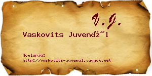 Vaskovits Juvenál névjegykártya
